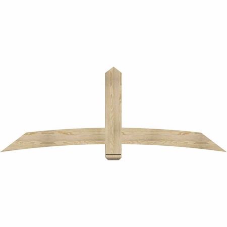 Ekena Millwork Bellingham Rough Sawn Timber Gable Bracket, Douglas Fir, 84"W x 31"H x 4"D x 6"F, 9/12 Pitch GBW084X31X0406BEL00RDF